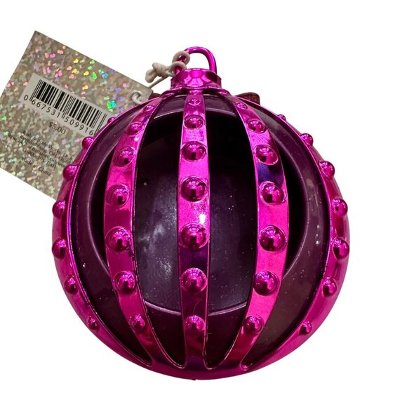Bath & Body Works Purple Holiday Ornament Glitter Bow Air Freshener Scentportabl - Picture 8 of 8